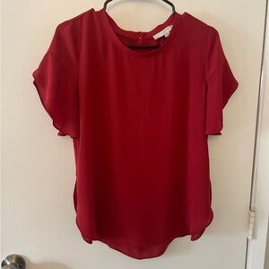 Elegant Red Women's Top